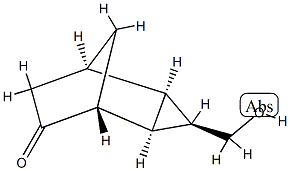 Tricyclo[3.2.1.02,4]octan-6-one, 3-(hydroxymethyl)-, (1R,2R,3R,4S,5R)-rel- (9CI) Struktur