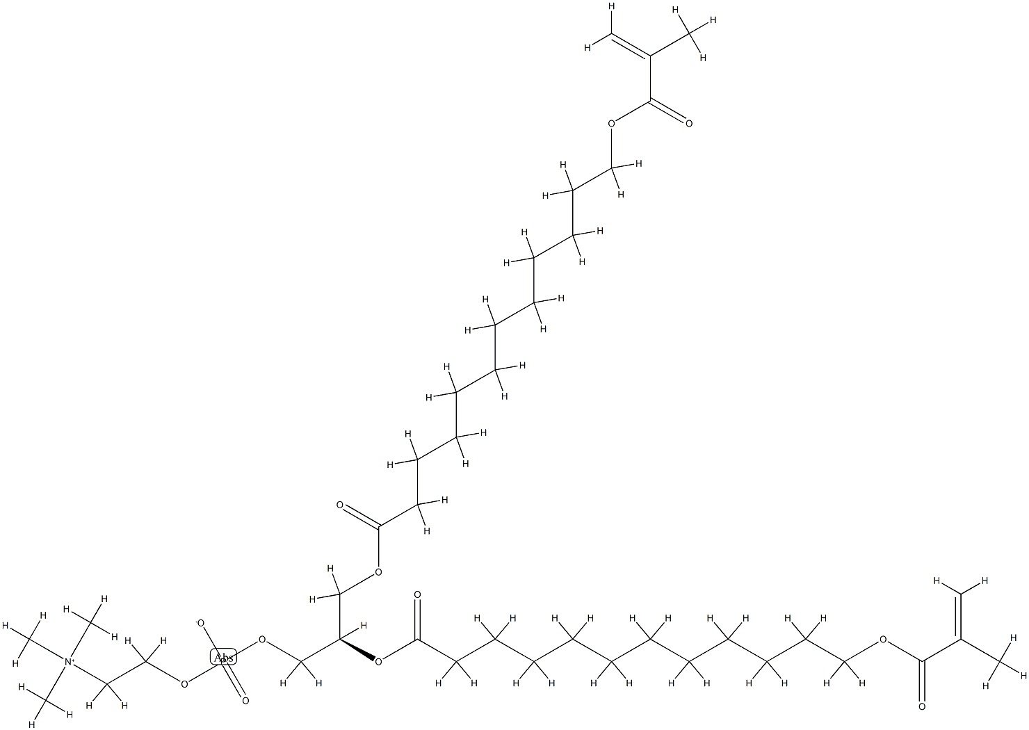 bis(1,2-(methacryloyloxy)dodecanoyl)phosphatidylcholine Struktur