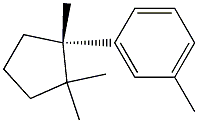 1α-(3-Methylphenyl)-1,2,2-trimethylcyclopentane Struktur