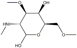 Galactopyranose, 2-deoxy-3,6-di-O-methyl-2-(methylamino)-, D- (8CI) Struktur