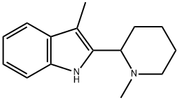 1H-Indole,3-methyl-2-(1-methyl-2-piperidinyl)-(9CI) Struktur