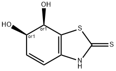 2(3H)-Benzothiazolethione, 6,7-dihydro-6,7-dihydroxy-, (6R,7R)-rel- (9CI) Struktur