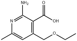 3-Pyridinecarboxylicacid,2-amino-4-(ethoxymethyl)-6-methyl-(9CI) Struktur