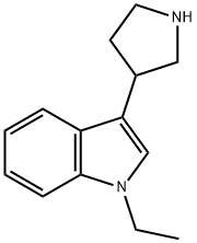 1H-Indole,1-ethyl-3-(3-pyrrolidinyl)-(9CI) Struktur