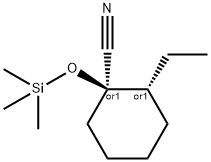 Cyclohexanecarbonitrile, 2-ethyl-1-[(trimethylsilyl)oxy]-, (1R,2R)-rel- (9CI) Struktur