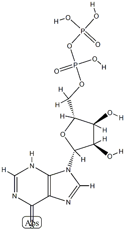 6-mercaptopurine ribonucleoside 5'-diphosphate Struktur