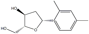 D-erythro-Pentitol, 1,4-anhydro-2-deoxy-1-C-(2,4-dimethylphenyl)-, (1R)- (9CI) Struktur