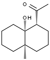 Ethanone, 1-[(1R,4aR,8aR)-decahydro-8a-hydroxy-4a-methyl-1-naphthalenyl]-, rel- (9CI) Struktur