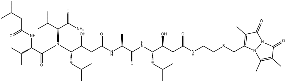 N-pepstatinyl-S-bimanyl-2-aminoethanethiol Struktur