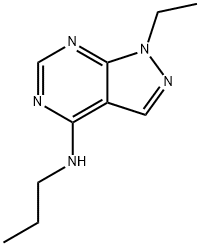 1H-Pyrazolo[3,4-d]pyrimidin-4-amine,1-ethyl-N-propyl-(9CI) Struktur