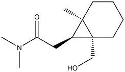 Bicyclo[4.1.0]heptane-7-acetamide, 1-(hydroxymethyl)-N,N,6-trimethyl-, (1R,6R,7S)-rel- (9CI) Struktur