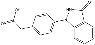 4-((3-hydroxy-1H-indazol-1-yl)phenyl)acetic acid Struktur