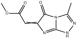 Acetic acid, 2-?(3-?methyl-?5-?oxo-?1H-?imidazo[2,?1-?c]?-?1,?2,?4-?triazol-?6(5H)?-?ylidene)?-?, methyl ester Struktur