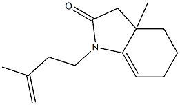 2H-Indol-2-one,1,3,3a,4,5,6-hexahydro-3a-methyl-1-(3-methyl-3-butenyl)-(9CI) Struktur