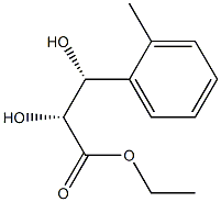 Benzenepropanoic acid, alpha,ba-dihydroxy-2-methyl-, ethyl ester, (alphaR,baR)-rel- (9CI) Struktur