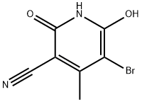 5-Bromo-1,2-dihydro-6-hydroxy-4-methyl-2-oxo-3-pyridinecarbonitrile Struktur