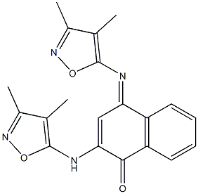 2-(3,4-dimethyl-5-isoxazolylamine)-N-(3,4-dimethyl-5-isoxazolyl)-1,4-naphthoquinone-4-imine Struktur