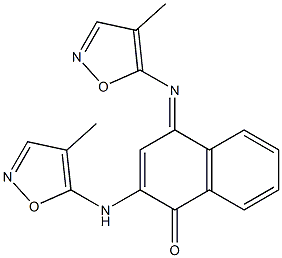 2-(4-methyl-5-isoxazolylamine)-N-(4-methyl-5-isoxazolyl)-1,4-naphthoquinone-4-imine Struktur