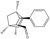 Bicyclo[2.2.1]hept-5-ene-2-carboxaldehyde, 2-methyl-3-phenyl-, (1R,2S,3S,4S)-rel- (9CI) Struktur