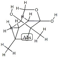 3,5-Methano-2H-furo[3,2-b]pyran-3,7a(3aH,5H)-diol,dihydro-3a,5-dimethyl-(9CI) Struktur