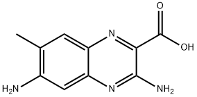 2-Quinoxalinecarboxylicacid,3,6-diamino-7-methyl-(9CI) Struktur