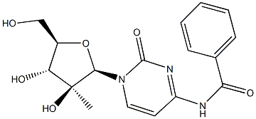 BenzaMide, N-[1,2-dihydro-1-(2-C-Methyl-β-D-arabinofuranosyl)-2-oxo-4-pyriMidinyl]- Struktur