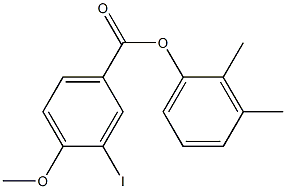 2,3-dimethylphenyl 3-iodo-4-methoxybenzoate Struktur