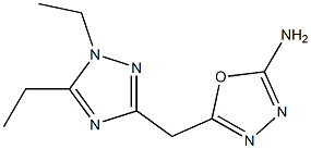 1,3,4-Oxadiazol-2-amine,5-[(1,5-diethyl-1H-1,2,4-triazol-3-yl)methyl]-(9CI) Struktur