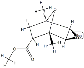 (2α,4α,6α)-1α,5α-Dimethyl-3,8-dioxatricyclo[3.2.1.02,4]octane-6-carboxylic acid methyl ester Struktur