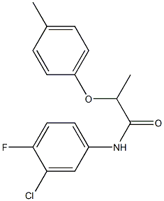 N-(3-chloro-4-fluorophenyl)-2-(4-methylphenoxy)propanamide Struktur