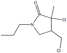 2-Pyrrolidinone,3-chloro-4-(chloromethyl)-3-methyl-1-propyl-(9CI) Struktur