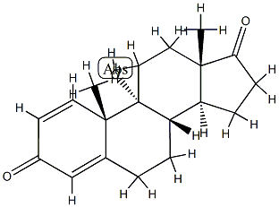 (8S,9R,10S,13S,14S)-9-hydroxy-10,13-dimethyl-6,7,8,11,12,14,15,16-octa hydrocyclopenta[a]phenanthrene-3,17-dione Struktur