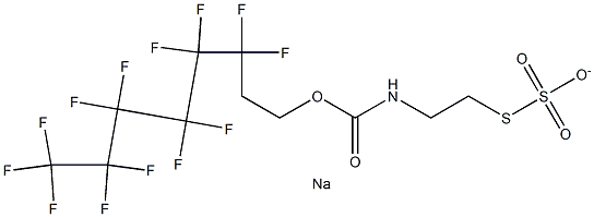 Carbamic acid, [2-(sulfothio)ethyl]-, C-(3,3,4,4,5,5,6,6,7,7,8,8,8-tridecafluorooctyl) ester, monosodium salt Struktur