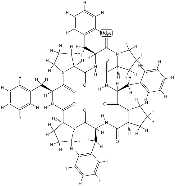 cyclo(phenylalanyl-prolyl)4 Struktur