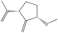 Cyclopentane, 1-methoxy-2-methylene-3-(1-methylethenyl)-, (1R,3R)-rel- (9CI) Struktur