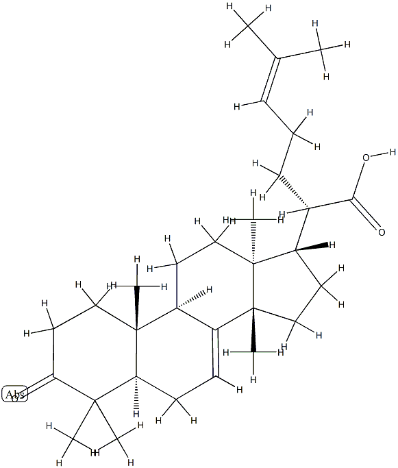 3-Oxotirucalla-7,24-dien-21-oic acid Struktur