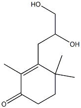 2-Cyclohexen-1-one,3-(2,3-dihydroxypropyl)-2,4,4-trimethyl-(9CI) Struktur