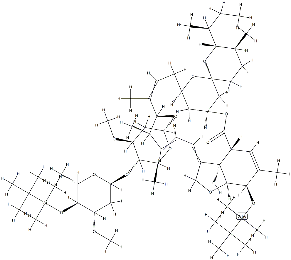 5-O-Demethyl-4,5-bis-O-[(1,1-dimethylethyl)dimethylsilyl]-22,23-dihydro-Avermectin A1a Struktur