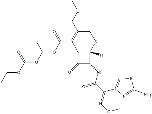 O-Desisopropyl-O-ethyl Cefpodoxime Proxetil Struktur