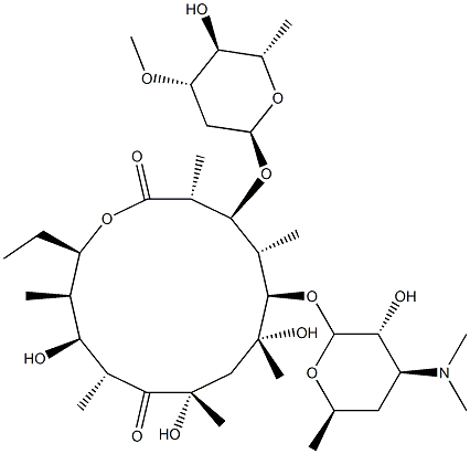 (3'S)-3'-Demethyl-12-deoxy-8-hydroxyerythromycin Struktur