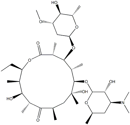 (3'S)-3'-Demethyl-12-deoxyerythromycin Struktur