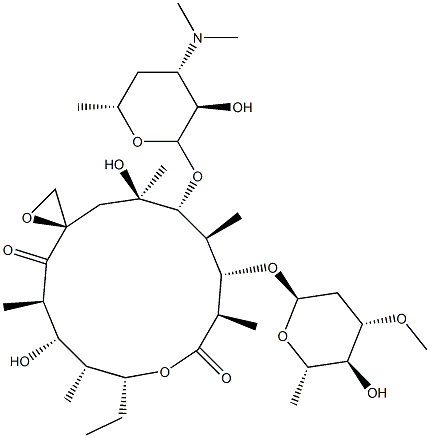 (3'S)-3'-Demethyl-8,19-epoxy-12-deoxyerythromycin Struktur