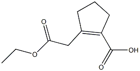 1-Cyclopentene-1-aceticacid,2-carboxy-,ethylester(5CI) Struktur