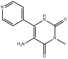 5-Amino-3-methyl-6-(4-pyridinyl)-2,4(1H,3H)-pyrimidinedione Struktur