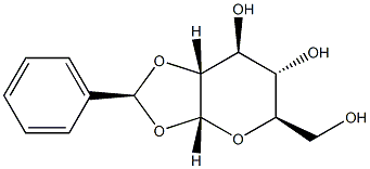 1-O,2-O-[(S)-Phenylmethylene]-α-D-glucopyranose Struktur