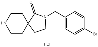 2,8-Diazaspiro[4.5]decan-1-one, 2-[(4-bromophenyl)methyl]-, hydrochloride (1:1) Struktur