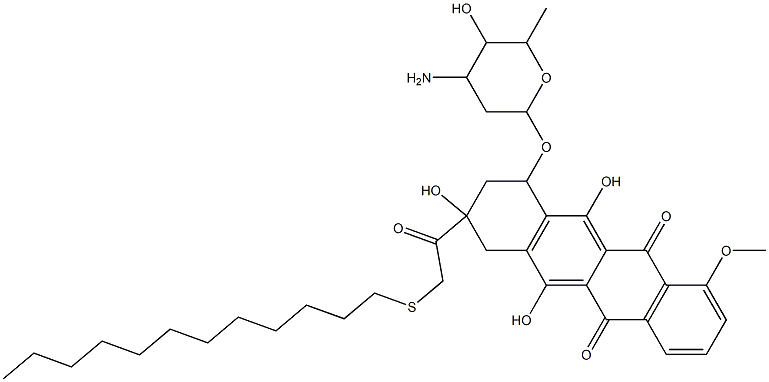 14-Dodecyl-14-thiaadriamycin Struktur