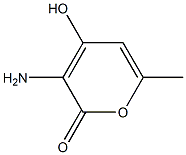 2H-Pyran-2-one,3-amino-4-hydroxy-6-methyl-(9CI) Struktur