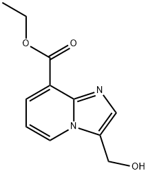 ethyl 3-(hydroxymethyl)H-imidazo[1,2-a]pyridine-8-carboxylate Struktur