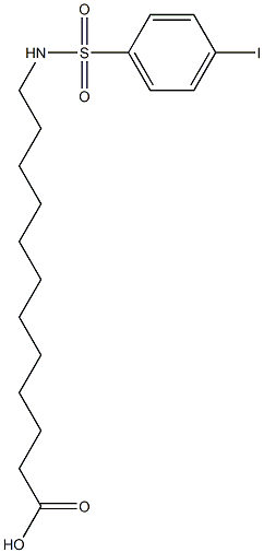 N-12-(para-Iodophenylsulfonamide)dodecanoic acid Struktur